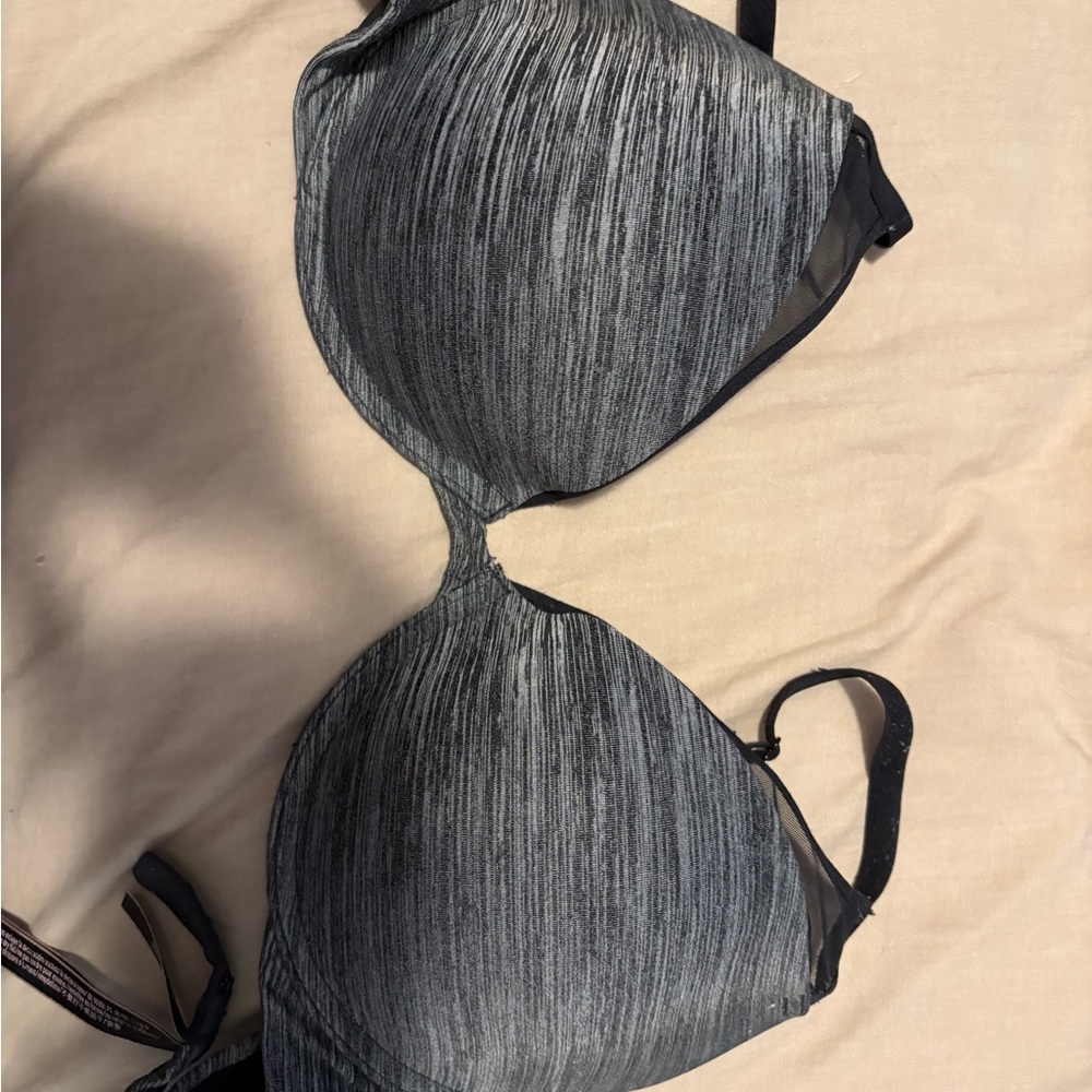 Elegant Black and Gray Women's Bra